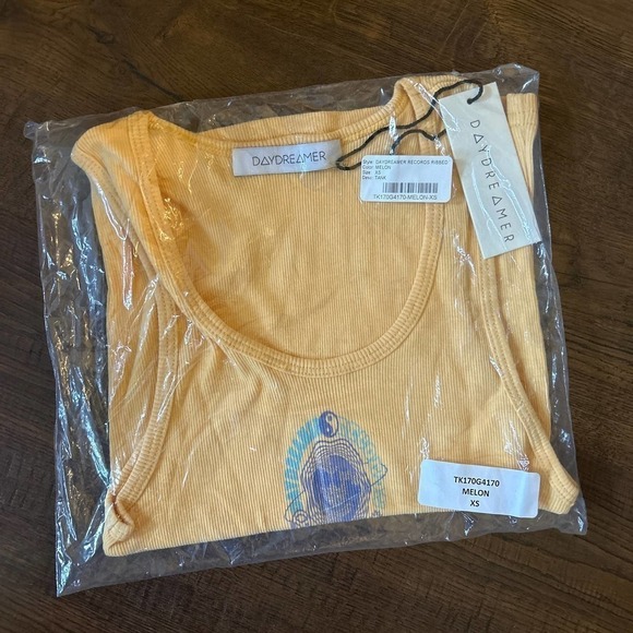 Daydreamer Record Ribbed Melon Tank XS - Picture 4 of 6